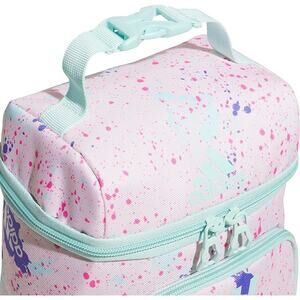 Adidas Excel 2 Insulated Lunch Bag, Splatter Sandy Pink/Semi Flash Aqua Blue